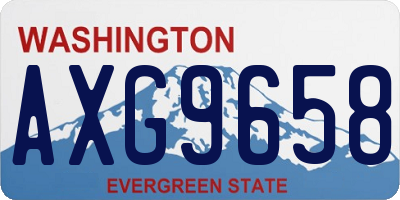 WA license plate AXG9658