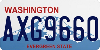 WA license plate AXG9660