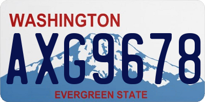 WA license plate AXG9678