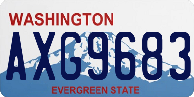 WA license plate AXG9683