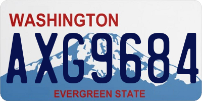 WA license plate AXG9684