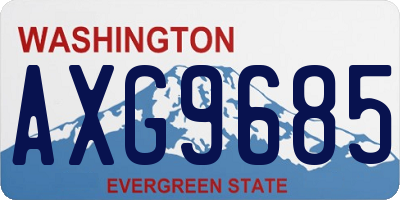 WA license plate AXG9685