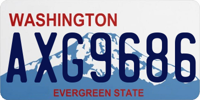 WA license plate AXG9686
