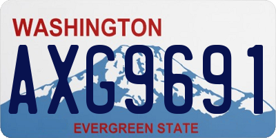 WA license plate AXG9691