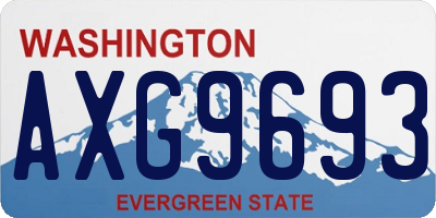 WA license plate AXG9693