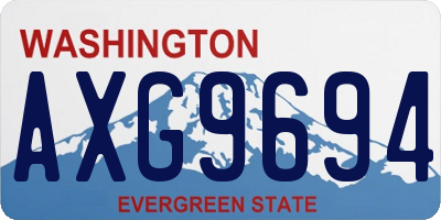 WA license plate AXG9694