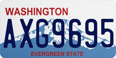 WA license plate AXG9695