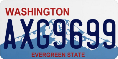 WA license plate AXG9699
