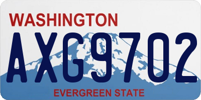 WA license plate AXG9702