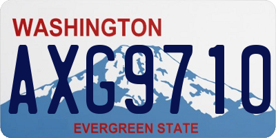 WA license plate AXG9710