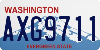 WA license plate AXG9711