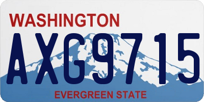 WA license plate AXG9715