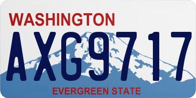 WA license plate AXG9717