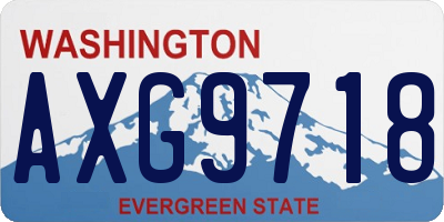 WA license plate AXG9718