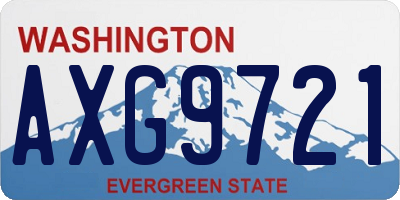 WA license plate AXG9721