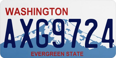 WA license plate AXG9724