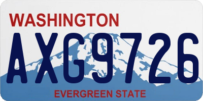 WA license plate AXG9726