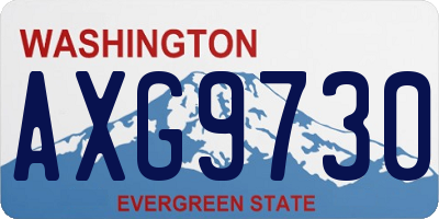 WA license plate AXG9730