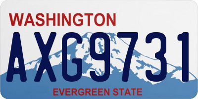 WA license plate AXG9731