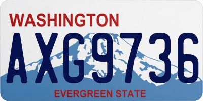 WA license plate AXG9736