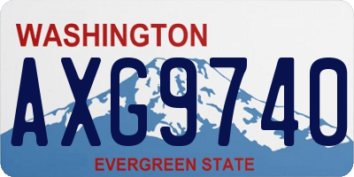 WA license plate AXG9740