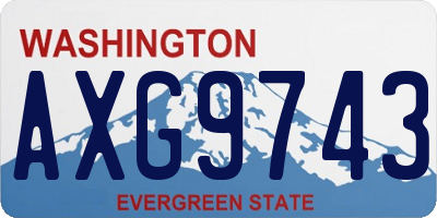 WA license plate AXG9743