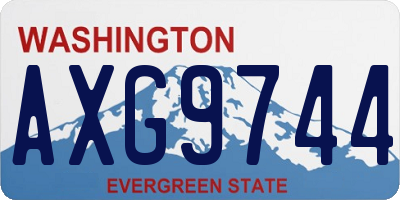 WA license plate AXG9744