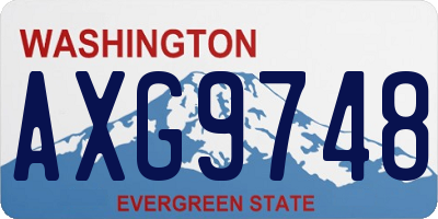 WA license plate AXG9748