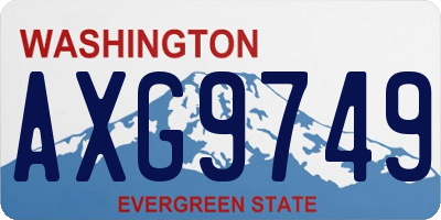 WA license plate AXG9749