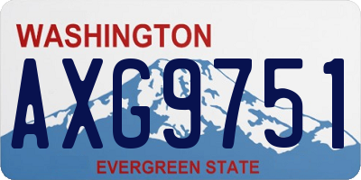 WA license plate AXG9751