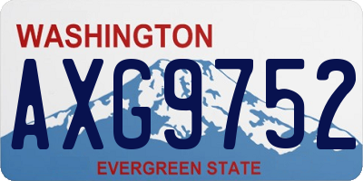 WA license plate AXG9752