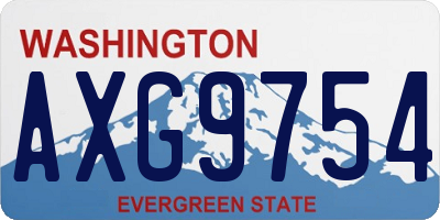 WA license plate AXG9754