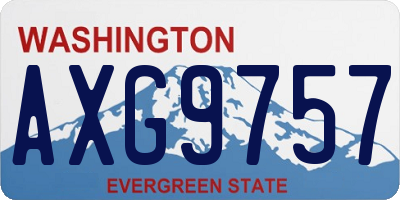 WA license plate AXG9757