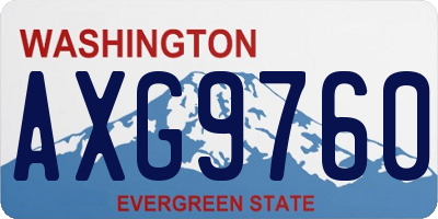 WA license plate AXG9760
