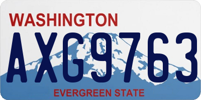 WA license plate AXG9763