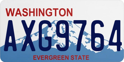 WA license plate AXG9764