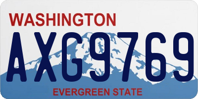 WA license plate AXG9769