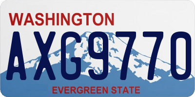 WA license plate AXG9770