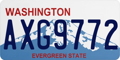 WA license plate AXG9772
