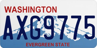 WA license plate AXG9775