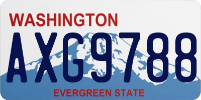 WA license plate AXG9788