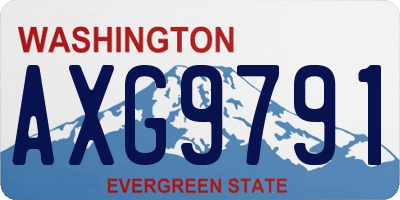 WA license plate AXG9791
