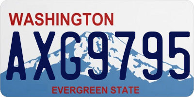 WA license plate AXG9795