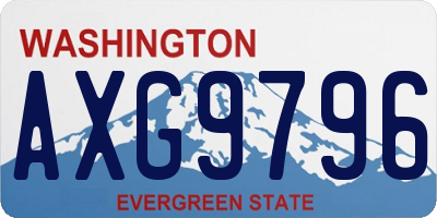 WA license plate AXG9796