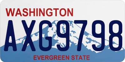 WA license plate AXG9798