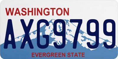 WA license plate AXG9799