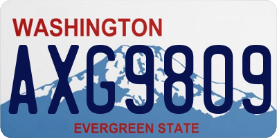 WA license plate AXG9809