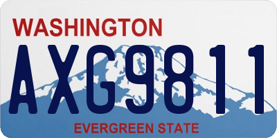 WA license plate AXG9811