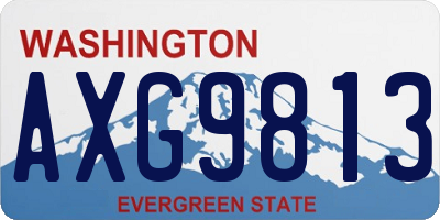 WA license plate AXG9813