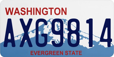 WA license plate AXG9814